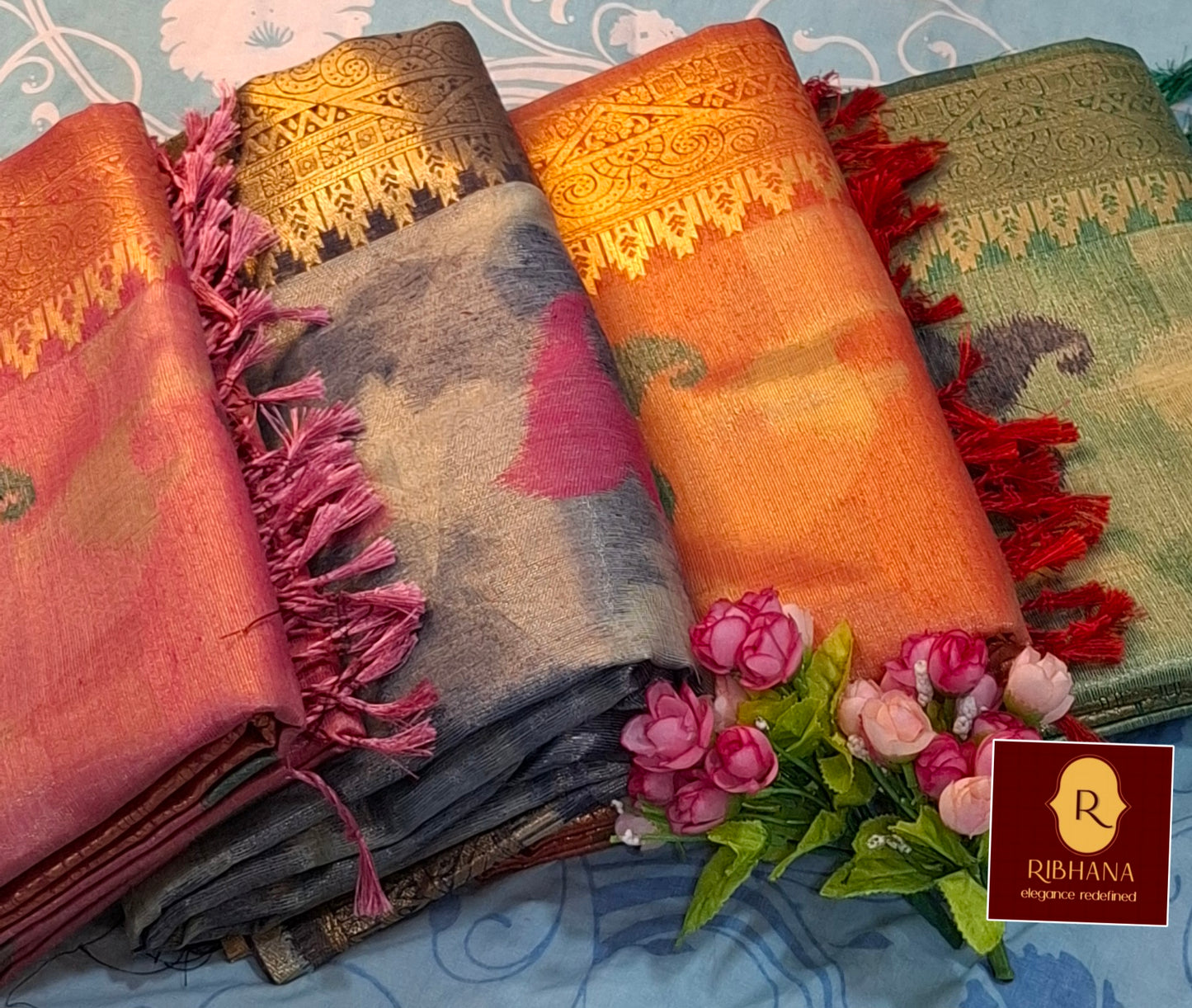 Tissue Linen Saree
