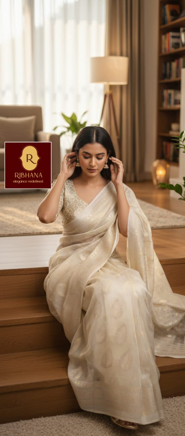 Off White Brasso Saree