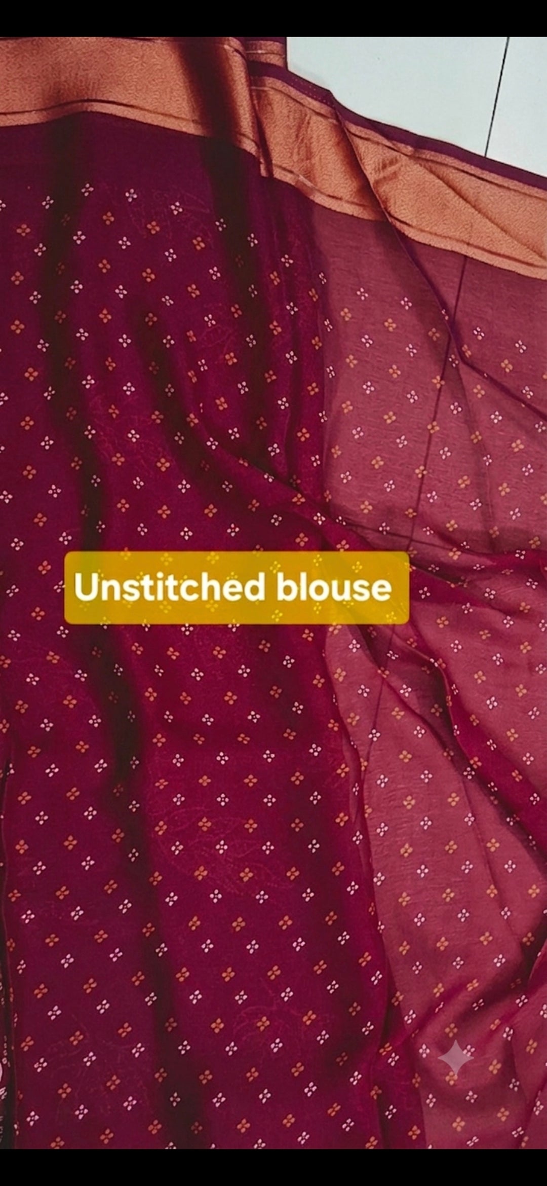 Wine colour moss gorgette saree