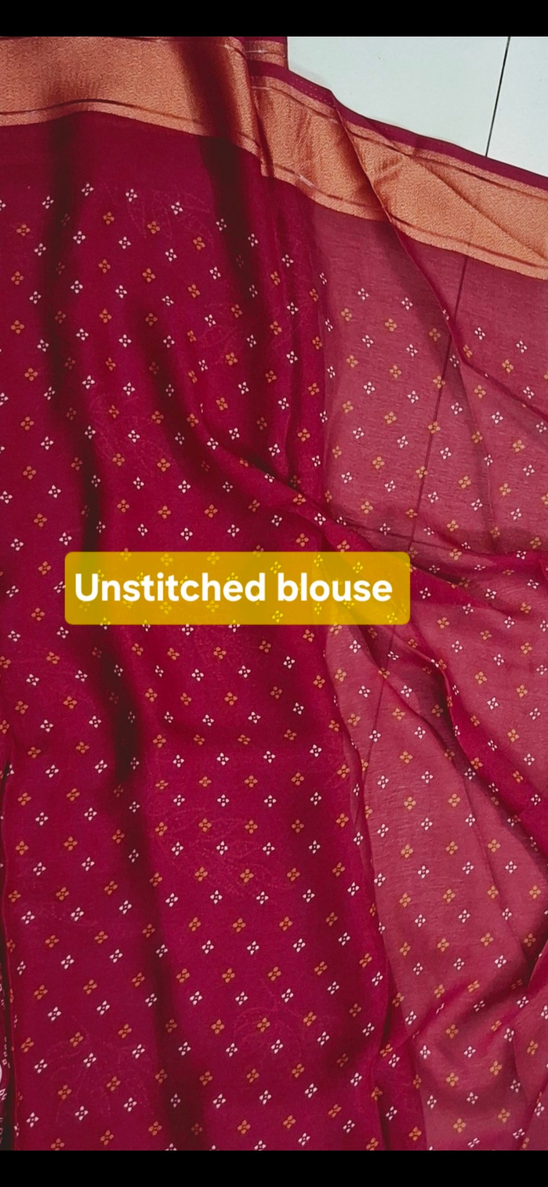 Dark pink moss gorgette saree