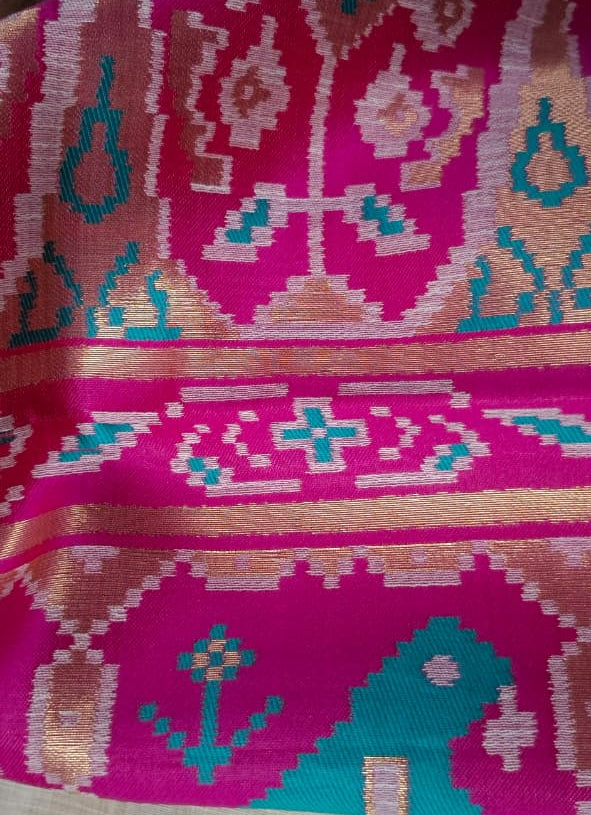 Pink Jacard Silk saree