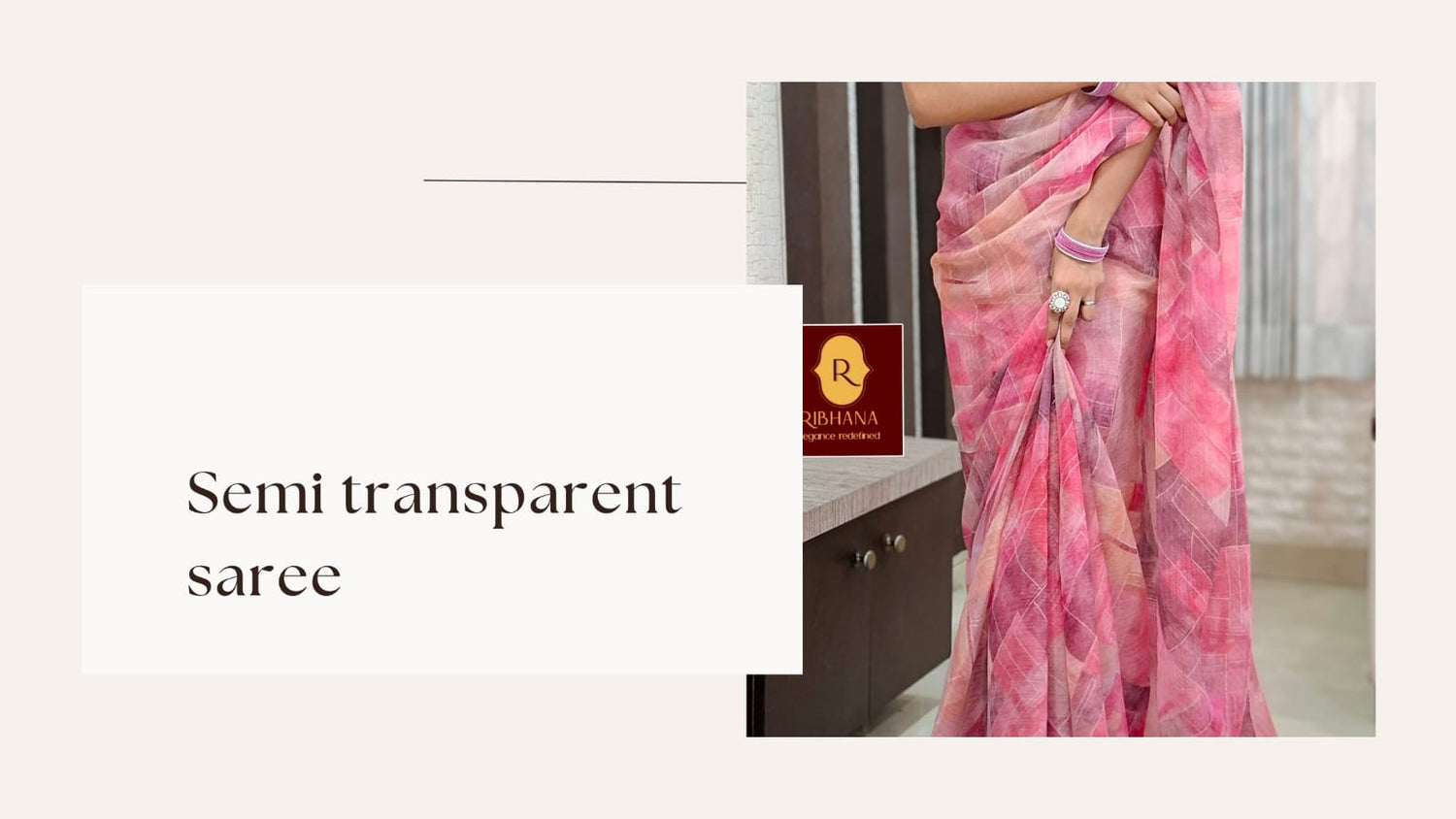 Semi transparent saree
