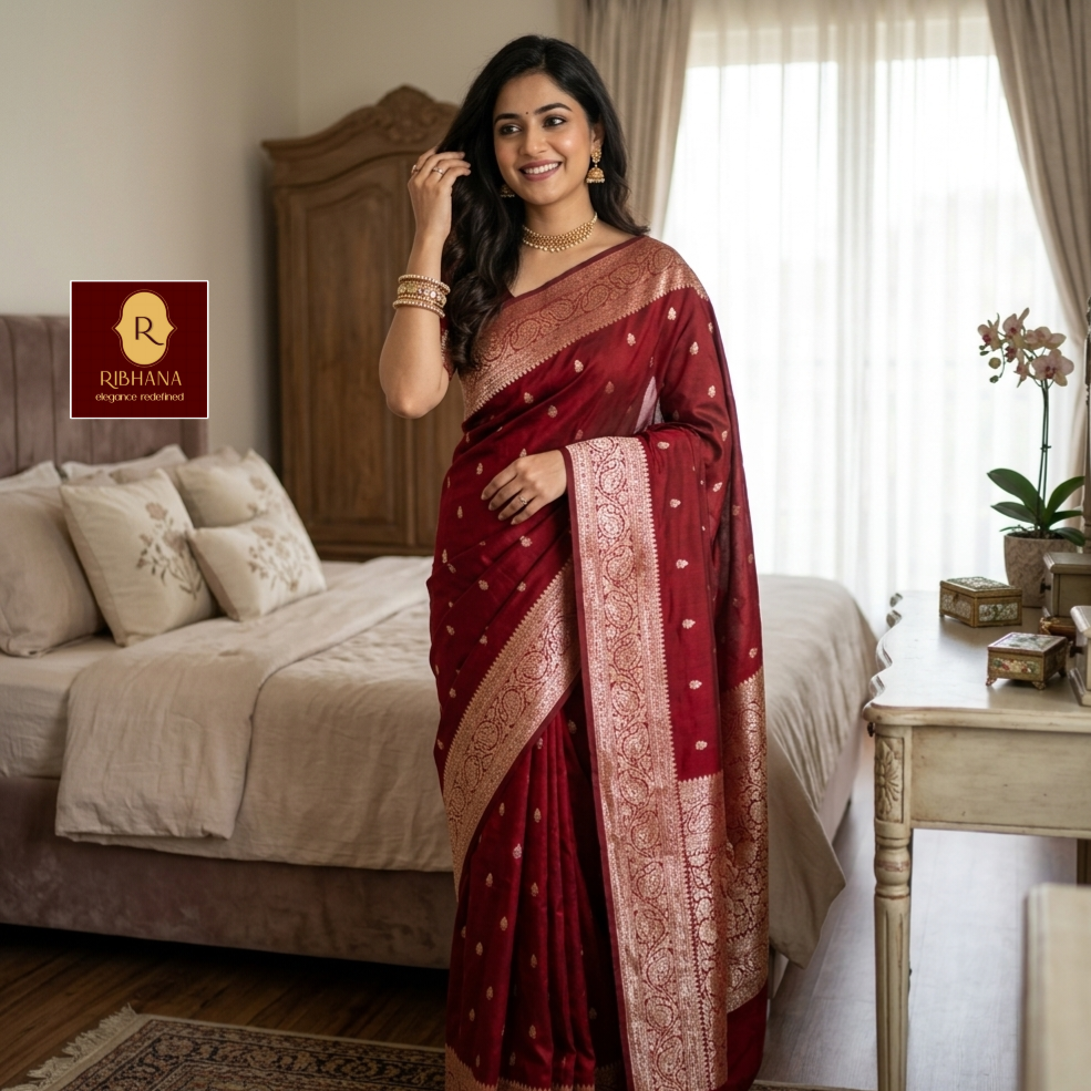 Maroon South Silk Saree