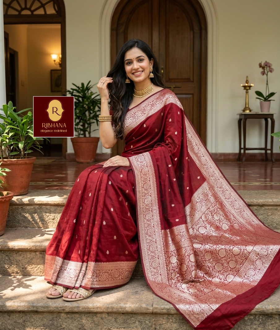 Maroon South Silk Saree