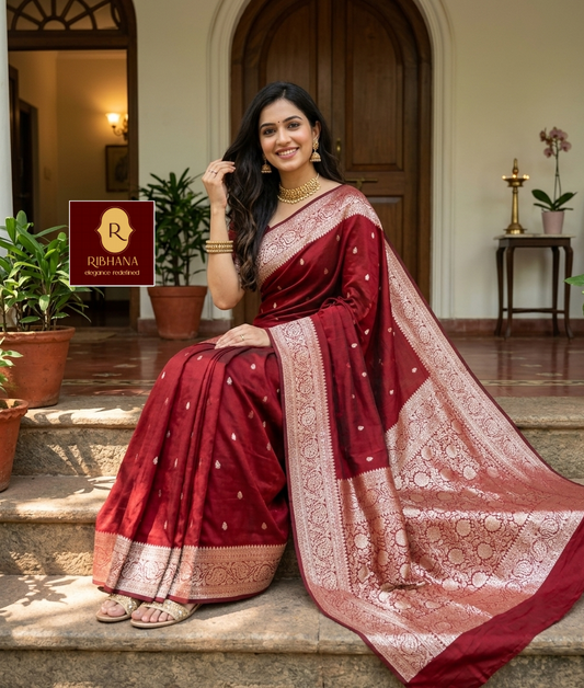 Maroon South Silk Saree
