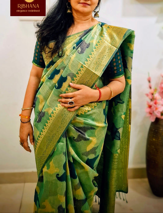 Tissue Linen Saree
