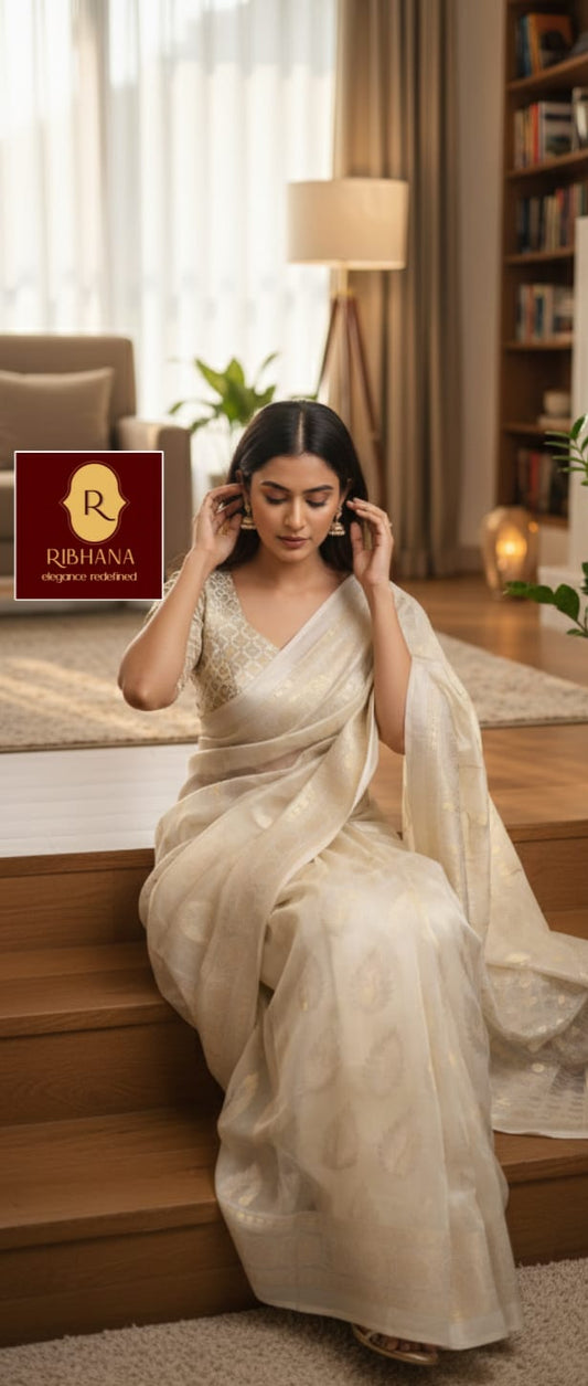 Off White Brasso Saree