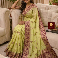 Patola LInen Silk Saree