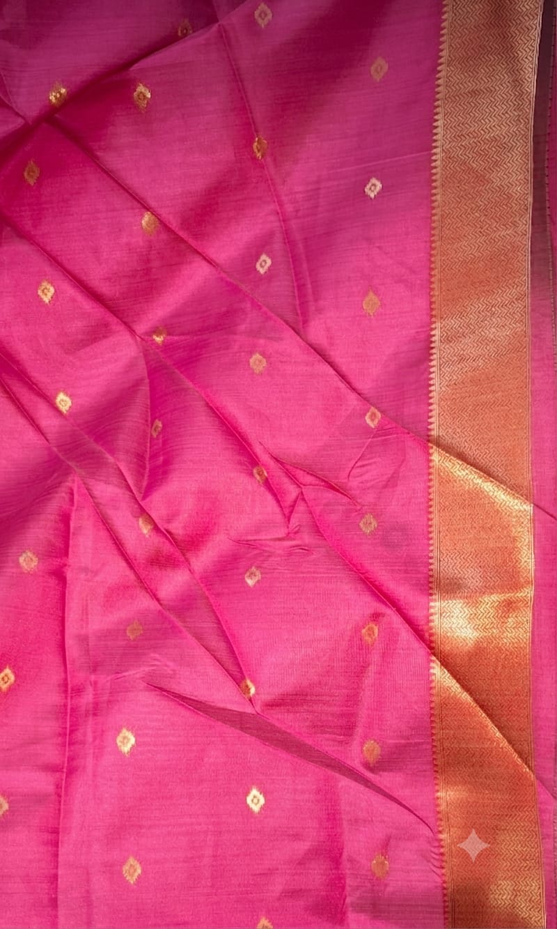 Pink Jacard Silk saree