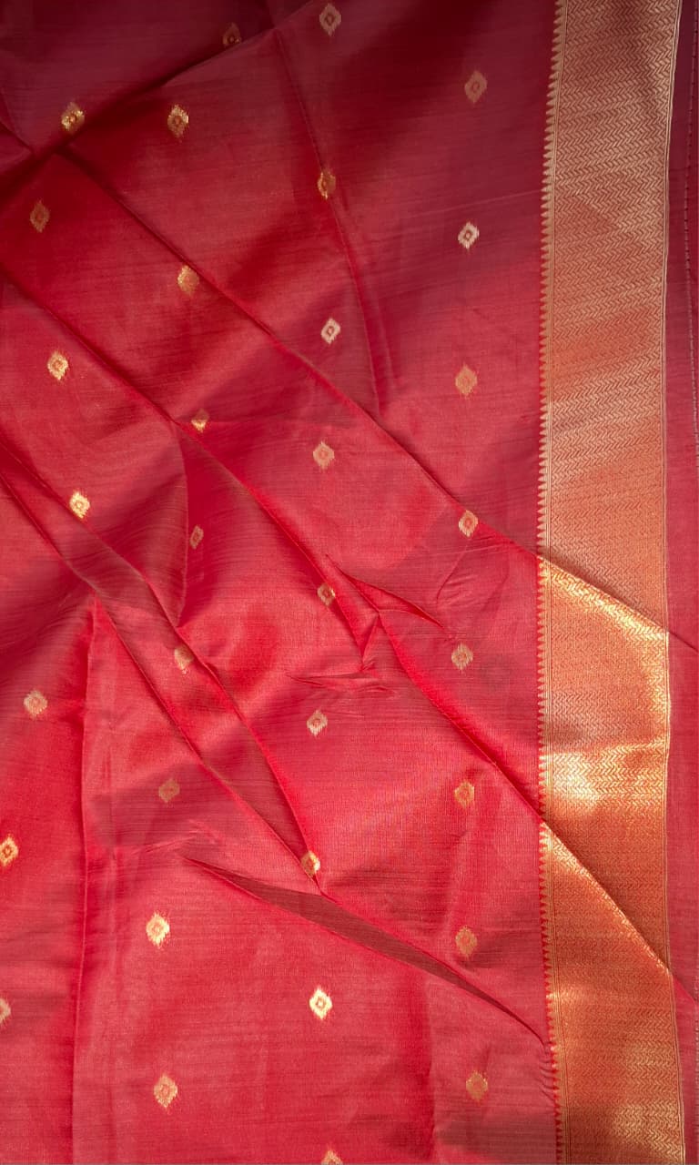 Red Jacard Silk saree